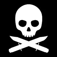 Violet Skeleton Logo White on Black - design