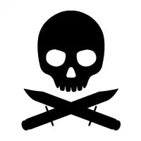 Violet Skeleton Logo Black on White - design