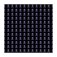 Violet Skull Pattern Purple on Black - design