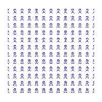 Violet Skull Pattern Purple on White - design