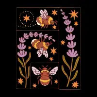 Bumble bees & lavender - design