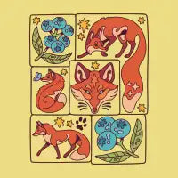 Foxes & Blueberries - design