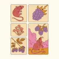 Mice & blackberries - design