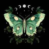 Celestial Luna Moth - design