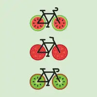 Fresh Wheels (A Healthy Bike Ride) T-Shirt - design