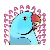 Screaming Blue Indian Ringneck - design
