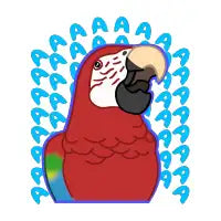 Screaming Scarlet Macaw - design