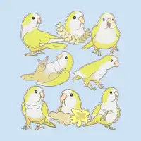 Yellow Quaker Parrot Pattern - design