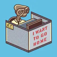 Overworked E.T. - design