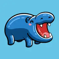 Cute Happy Hippo - design