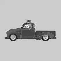 Dog and Car SCHNAUZER - design