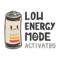 Low Energy Mode Activated Battery Comic - design