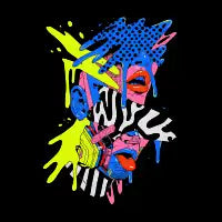 Colorful Abstract Face collage - design
