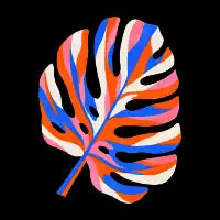 Colorful Botanical Leaf - design