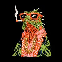 Cool Gangster Lizard Smoking Cigar - design