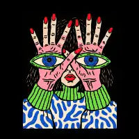 Hands Over Eyes - design