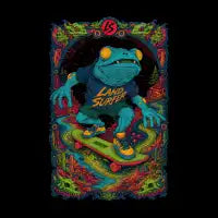 Land Surfer Back T-Shirt - design
