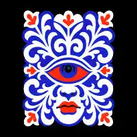 Ornamental Eye Face - design