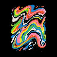 Psychedelic Color Wave - design