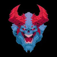 Red Wing Demon Head - design
