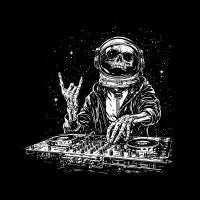Skeleton Astronaut DJ - design
