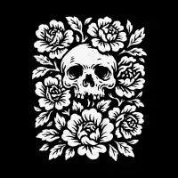 Skull And Flowers - design