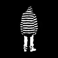 Striped Hooded Figure - design