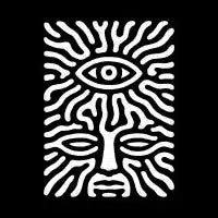 Surreal face with - design