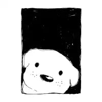 Dog Looking Out a Window - design