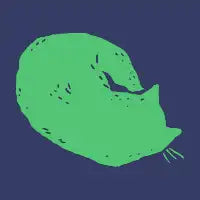 Green Cat Sleeping - design
