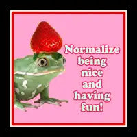 Normalize being nice and having fun - design