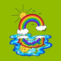 Rainbow Puddle - design