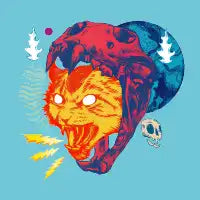 grumpy cat and cat skull - design