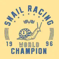 Snail Racing Champion T-Shirt - design