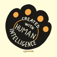 Created with Human Intelligence (black) - design