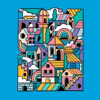 Color Geometric City - design