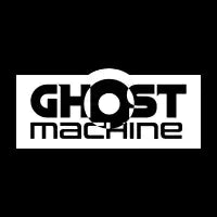 Ghost Machine: Black letters White Logo - design