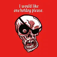 One hotdog - design