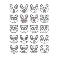 panda emoticons - design