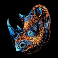 Colorful Rhino - design