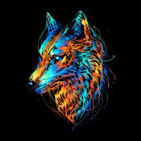 Colorful Wolf - design
