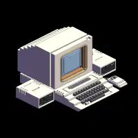 An old PC. Pixel Art - design