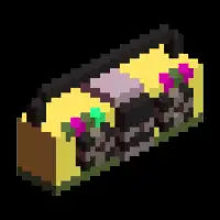 An old yellow tape recorder - pixel art - design
