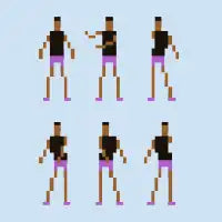 Floss dance. Pixel art tutorial - design