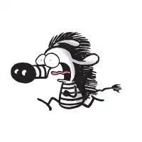 Pearls Before Swine Zebra - running - design