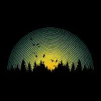 Pine Forest Sunset - design