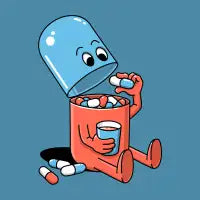 a pill with pills - design