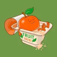 apple taking a bath - design