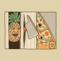 pizza, pineapple and ax - design