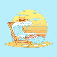 WAVE ON THE BEACH - design